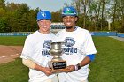 Baseball vs Babson  Wheaton College Baseball players celebrate their victory over Babson to win the NEWMAC Championship for the third year in a row. - (Photo by Keith Nordstrom) : Wheaton, baseball, NEWMAC